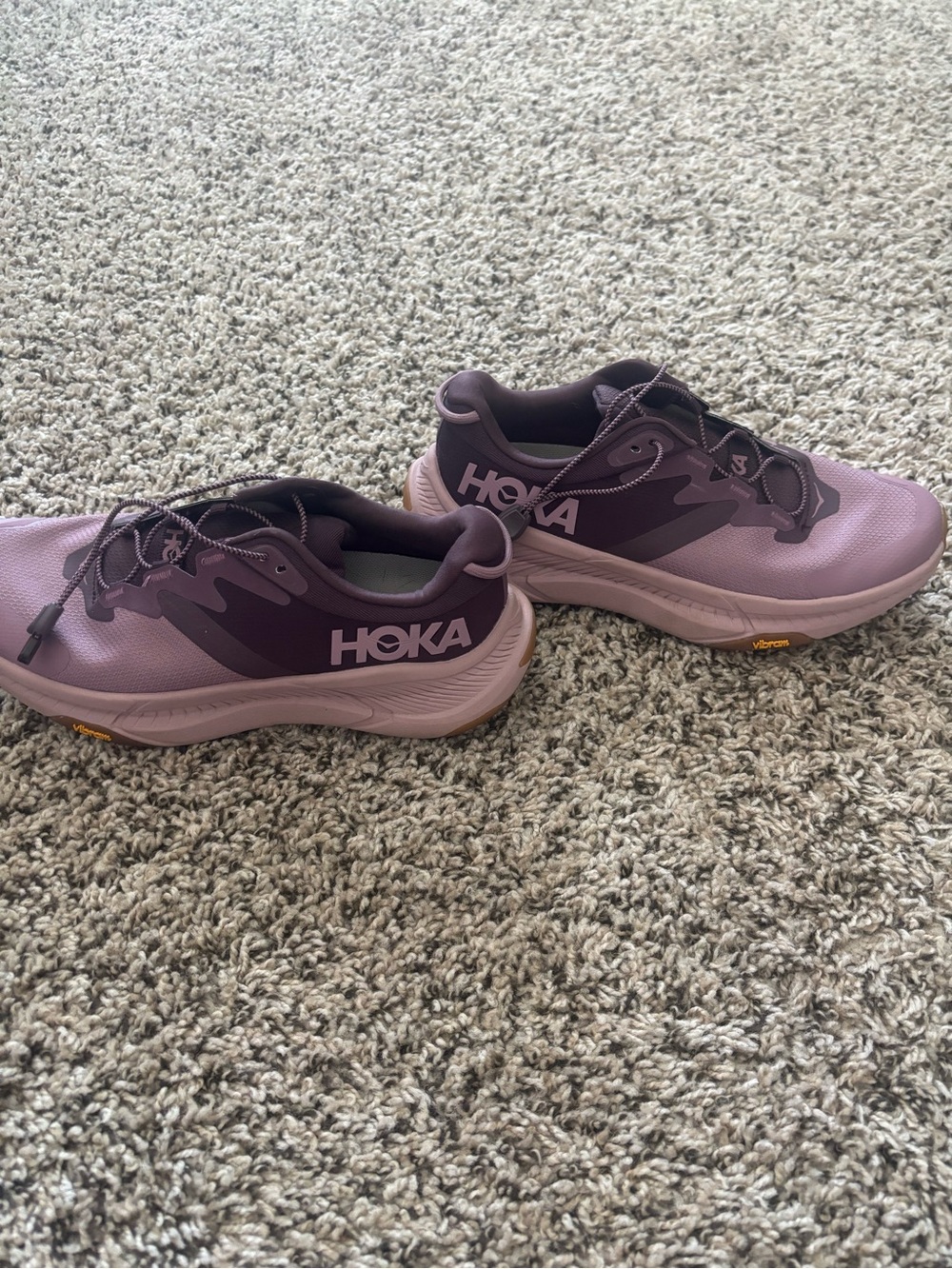 Hoka Women's Lavender and Deep Plum Athletic Running Shoes